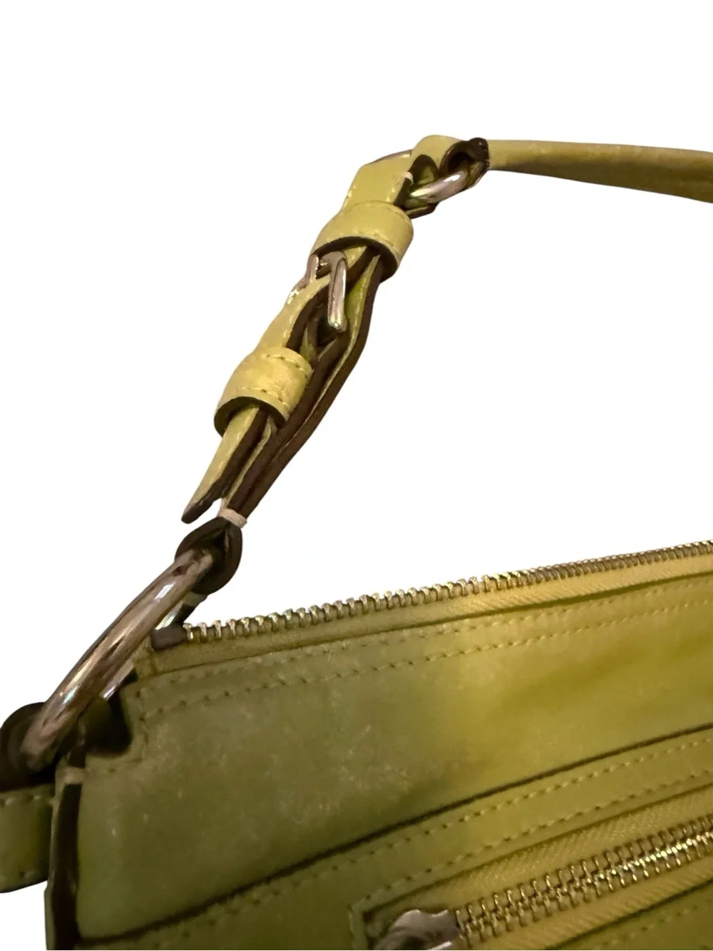 COACH Laura two-Tone green Leather Hobo Shoulder Bag